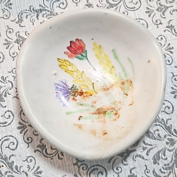 Vintage 80s Farmhouse Shabby 3 Lot Athens USA Soap Bathroom Dish - Picture 10 of 13